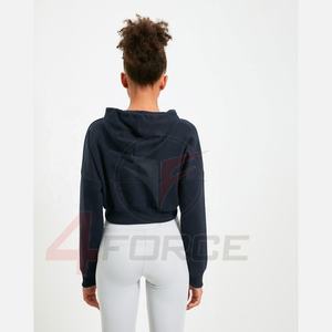 Pull à capuche en coton biologique pour femmes coupe ample hiver tricoté avant personnalisé brodé Street Wear sweat à capuche polaire - Product Image 3