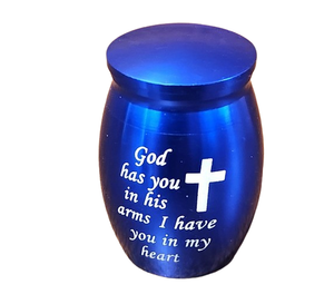 MINI Urne de crémation pour animaux de compagnie-Dieu vous a dans ses bras-Je vous ai dans mon coeur-Urne de crémation super petite qui convient partout - Product Image 4