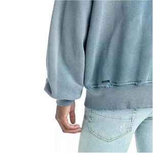 OEM Pull à capuche vintage en coton lavé à l'acide brodé sur mesure pour hommes Sweat à capuche surdimensionné pour l'hiver - Product Image 2