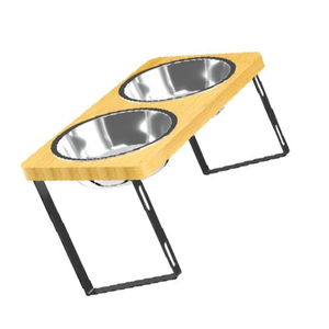 Precio al por mayor Cuenco doble Perro Gato Cuencos Acero inoxidable Calidad asegurada Prevención de asfixia del fabricante de la India - Product Image 2