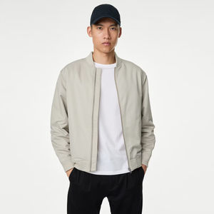 Chaquetas de bombardero de otoño para hombre, prendas de vestir informales para hombre, chaquetas cortavientos gruesas y cálidas de lana para hombre, chaqueta de bombardero para hombre - Product Image 1