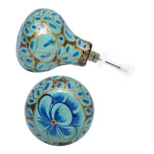 Tiradores y tiradores pintados a mano florales de madera de estilo de diseño industrial para armarios de cocina, armarios o mesas de comedor - Product Image 2