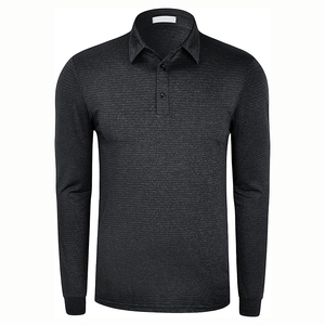 Chemises à manches longues pour hommes de haute qualité personnalisées, respirantes, à séchage rapide, en jersey de coton/fibre de bambou, motif uni décontracté, grande taille - Product Image 2