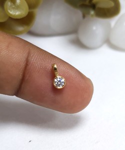 Meilleur cadeau pour les femmes Lunette en diamant de laboratoire de taille ronde de 0.10 ct en or jaune massif 14 carats pour un usage quotidien - Product Image 1