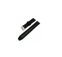 Bracelet de montre connectée unisexe JD095 en silicone réglable, 20 mm, noir, en acier inoxydable, respirant, souple, durable et léger