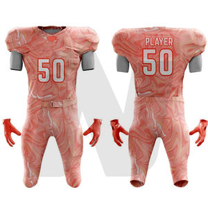 Conjunto de camisetas y pantalones de fútbol americano de estilo de diseño y logotipo personalizado, suministro directo de fábrica, uniforme de fútbol americano de secado rápido - Product Image 1