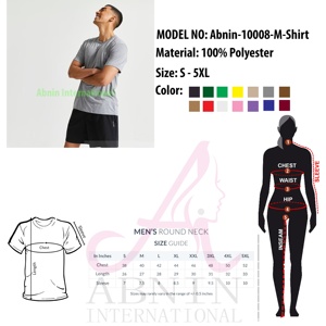 T-shirts de fitness pour hommes de haute qualité Matériau en bambou à séchage rapide avec coupe surdimensionnée et logo pour les sports de course - Product Image 5