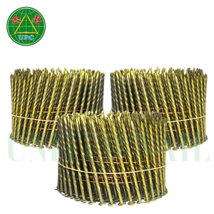 Clavos de bobina intercalados de alambre de 2,87x70mm al por mayor con cabeza tipo vástago de tornillo para fabricación de palés precio competitivo Vietnam - Product Image 1