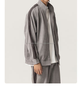 Chaqueta de Hombre, Traje, Sudadera con Cierre Completo, Cuello Alto, Sudadera de Poliéster Grueso, Chaqueta Deportiva - Product Image 3