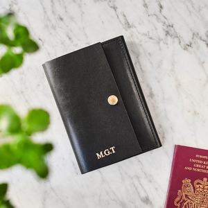 Quality Leather <b>Passport</b> <b>Holder</b> Customized <b>for</b> <b>Men</b> Groomsmen Gift PTH-0034D - Product Image 3