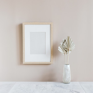 CLV9013CR - Large Cream Reactive Glazed <b>Vase</b> with Fern Print - 5.5 W x 12.8 H - Product Image 5