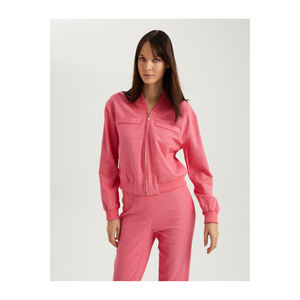 Veste de survêtement en coton et viscose mélangés avec fermeture éclair - Turquie - Product Image 3