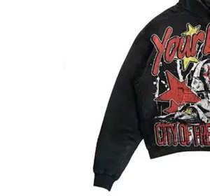 Personalizado Hombres DTG DTF Sublimación Rhinestone Sudaderas con capucha Streetwear Pullover Sudadera Moda OEM ODM Fabricante - Product Image 2