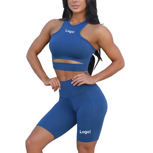 Colección de verano, nuevo diseño, Logo, pantalones cortos sexis para gimnasio para mujer, pantalones cortos de cintura alta para Fitness, gimnasio, correr, transpirable, entrenamiento, gimnasio, pantalones cortos de motorista - Product Image 4