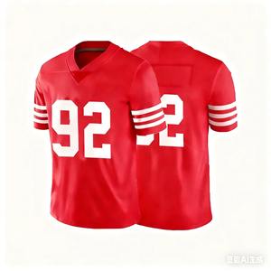Jersey de Práctica de Fútbol Americano Unisex Personalizado de Alta Calidad, Transpirable, Talla Grande, Manga Corta - Product Image 2