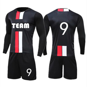 Conjunto de camiseta de fútbol de manga larga para niños y adultos, Kit de fútbol para niños y niñas, traje de entrenamiento, uniforme de fútbol personalizado - Product Image 4