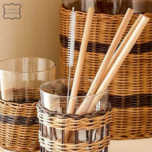 Pailles à boire en bambou biodégradables 100% naturelles de qualité supérieure Alternatives écologiques pour un emballage de boîte à siroter durable - Product Image 5