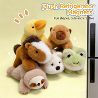 Vente en gros d'usine : Aimants de réfrigérateur animaux de dessin animé, jouets en peluche mignons (capybara couché, grenouille), décoration amusante pour la maison, cadeau adorable pour amis