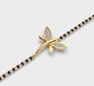 Pulsera Clara Leaf con Diamantes en Oro Amarillo/Blanco y Oro Rosa de 14 Quilates, Estilo Étnico para Mujer, Chapada en Rodio, Certificada por IGI, Diamantes Cultivados en Laboratorio - Product Image 5