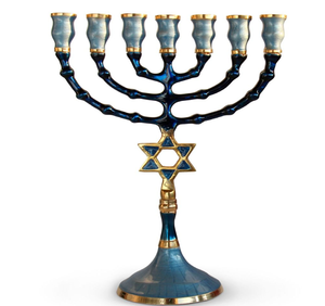 Menorah juive classique au design traditionnel plaqué argent, Menorah juive moderne pour le Tabernacle 9 bras Hanoukka pour la vente en gros - Product Image 2