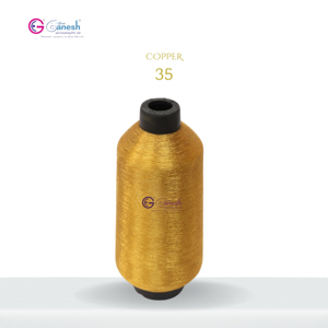 เส้นด้ายโพลีเอสเตอร์ Jari โพลีเอสเตอร์ Jari แบบพรีเมียม35ทองแดงสำหรับงานตัดเย็บและงานฝีมือ - Product Image 2