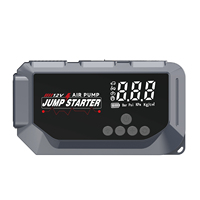 Démarreur de voiture portable, moniteur de pression des pneus 150 PSI, gonfleur de pneus, alimentation de secours pour batterie, batterie externe, clip intelligent, LED