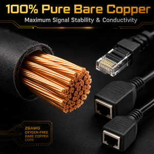 Câble Répartiteur RJ45 Blindé 1 Mâle vers 2 Femelles 20cm Adaptateur Réseau Cat5e <span class=keywords><strong>Cordon</strong></span> d'Extension <span class=keywords><strong>Ethernet</strong></span> en Cuivre Nu 26AWG - Product Image 4