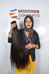 Vente en gros d'extensions de cheveux humains vierges à cuticules alignées 100% lisses, faisceaux de cheveux bruts cambodgiens à double tirage - Product Image 6