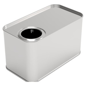 Boîte de conserve rectangulaire 2 lt Récipient en métal pour yaourt 85x158mm x H84 mm 1 lt - Product Image 1