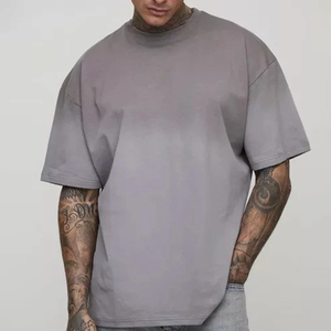 เสื้อยืดผู้ชายสีดำผ้าฝ้ายน้ำหนัก 280 กรัม คอกลม แขนสั้น ทรงหลวม สไตล์ลำลอง สตรีทแวร์ แฟชั่น - Product Image 6