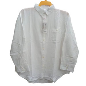 Chemise à manches longues pour homme en satin 100% coton, col rabattu, fermeture à bouton unique, décontractée, formelle, motif uni, respirante - Product Image 5