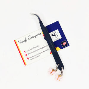 Pince à épiler professionnelle pour extension de cils en acier inoxydable antistatique embouts de fibres de précision durables charme papillon incurvé fort - Product Image 4