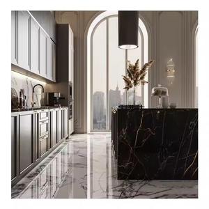 Gabinetes de Cocina Modernos Modulares Blancos de Panel Plano con Acabado Brillante, Muebles de Cocina Modernos, Diseños de Lujo - Product Image 1