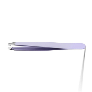 Pinzas profesionales hechas a mano de acero inoxidable para cejas, 9,6 cm, Punta inclinada, punta cuadrada, pinzas ligeras duraderas para el cabello de las cejas - Product Image 6