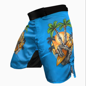 Pantalones cortos de lucha MMA hechos a medida, ropa deportiva OEM con impresión por sublimación, pantalones cortos de cintura elástica - Product Image 3