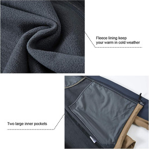 Chaqueta de lana ligera e impermeable para hombre, abrigo de trabajo con cremallera y cuello levantado personalizado para senderismo, a prueba de viento - Product Image 4