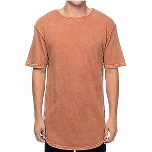 เสื้อยืดคอกลมแขนสั้นผ้าฝ้ายเฮฟวี่เวทของผู้ชายวินเทจพิมพ์ลายมิเนอรัลซัก - Product Image 1