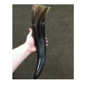 Soporte de madera con borde de latón y punta para decoración del hogar, cuerno para beber, Vikingo, cerveza, bajo precio - Product Image 6