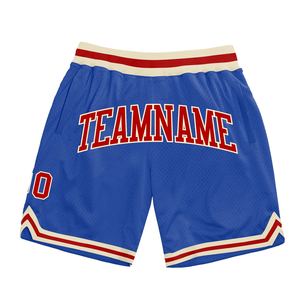 Industrie Direct Engro Sportswear Basketball <b>Shorts</b> Custom Blue <b>Red</b> Authentic Throwback Basketball <b>Shorts</b> - Product Image 1