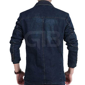 บริการ OEM คุณภาพสูง แจ็คเก็ตยีนส์ผู้ชายผ้าฝ้าย 100% ออกแบบตามสั่ง แห้งเร็ว ระบายอากาศได้ดี สวมใส่สบาย แฟชั่นลำลอง - Product Image 4
