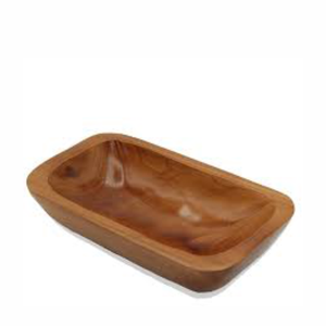 Bol de service en acacia en bois à courbe ronde polie pour la maison et l'hôtel pour le pétrissage de la pâte - Product Image 6