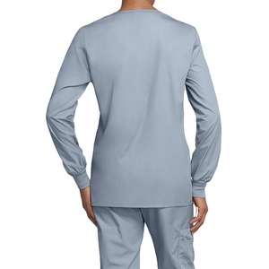 Chaqueta de calentamiento de Enfermería Médica para mujer, chaqueta atlética delgada con cremallera frontal, chaquetas de uniforme de fregado elástico suave - Product Image 2