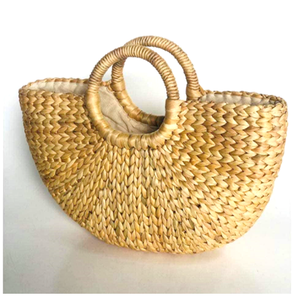 Sac fourre-tout pour femme en jacinthe d'eau naturelle, fait main, écologique, avec poignée, bon prix, en provenance du Vietnam - Product Image 1