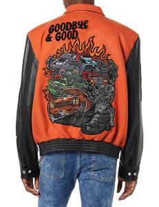 Veste universitaire pour homme en coton 100% avec broderie personnalisée, style lettreman, col décontracté d'hiver, polaire chaud en laine, antibactérien - Product Image 2