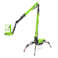 Nacelle araignée électrique ZX23AE 23m en stock avec flèche articulée sur chenilles pour travaux en hauteur