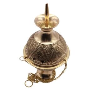 Brûleur d'encens de luxe artisanat Design 3 chaînes suspendues encensoir et diffuseur en laiton décor de jardin à la maison parfum/brûleur de parfum en laiton - Product Image 4