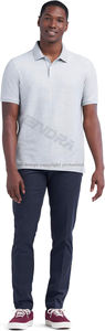 Polo et T-shirts en coton pour hommes grande taille 2024, doux au toucher, tissu en jersey respirant, extensible, imprimé de logo personnalisé - Product Image 3