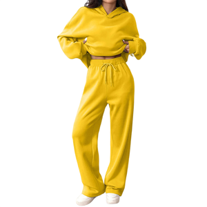 Derniers survêtements en molleton d'hiver personnalisés pour femmes, manches longues, surdimensionnés, épaules tombantes, sport et streetwear, survêtements pour femmes - Product Image 4