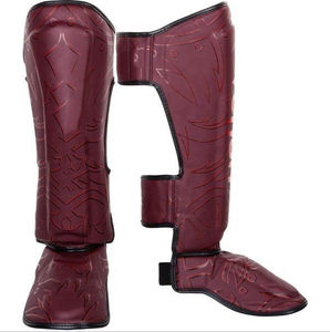 Protège-tibias professionnels en cuir PU de haute qualité pour entraînement de kick-boxing, protection des jambes unisexe écologique IMI-SP-01 - Product Image 6