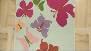 พรมผูกโบว์ขนสัตว์ปักลายผีเสื้อในร่มดีไซน์แบบนามธรรมสำหรับห้องนั่งเล่นห้องนอน - Product Image 4